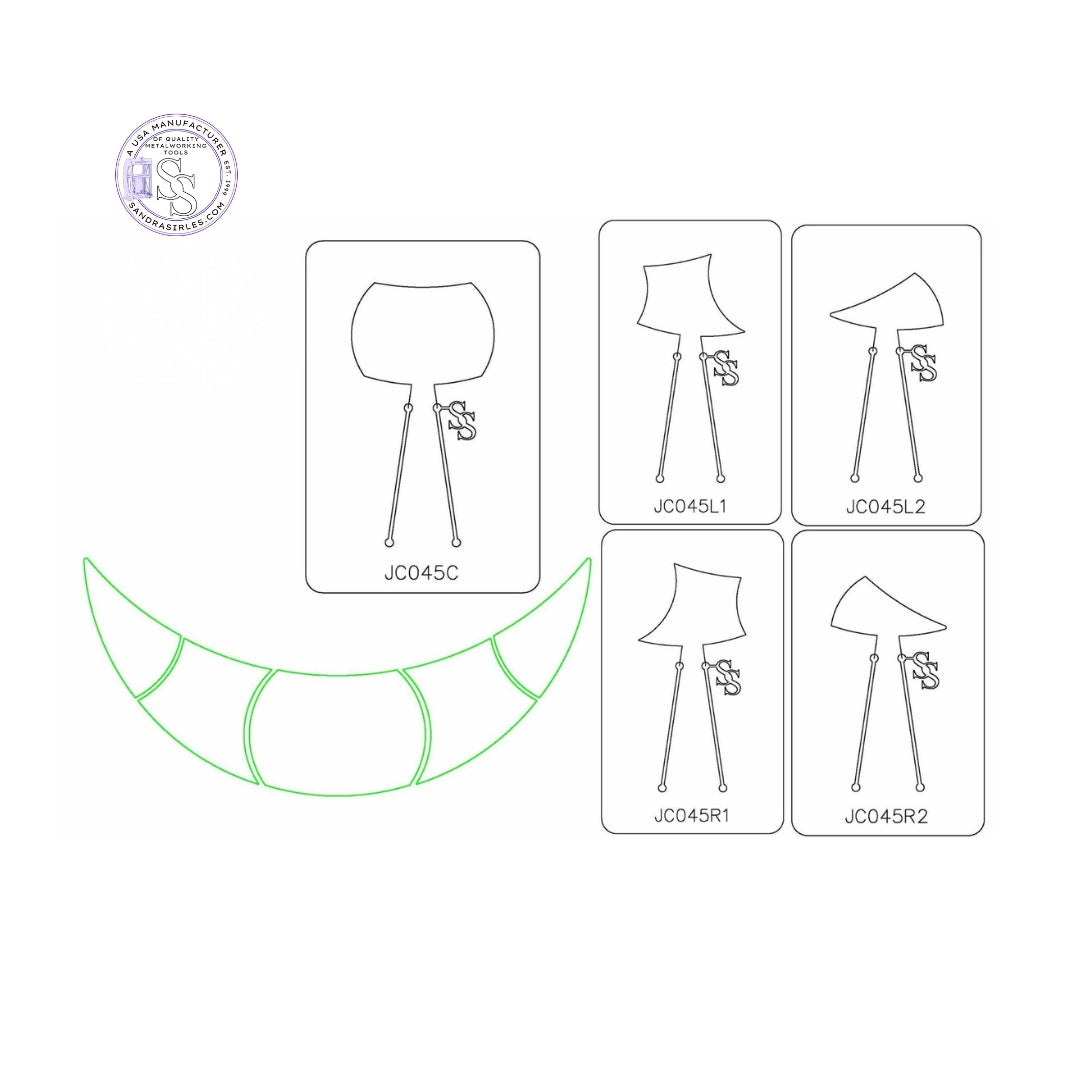 PANCAKE DIE JC045 5 PIECE NECKLACE